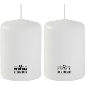Cereria Di Giorgio Candela diametro 7 cm altezza 10 cm - Bianco (Confezione da 2)