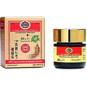 Naturando Ginseng Bianco Sigillo Oro Estratto Molle Tonico adattogeno ad azione Antiaffaticamento- confezione da 20 gr