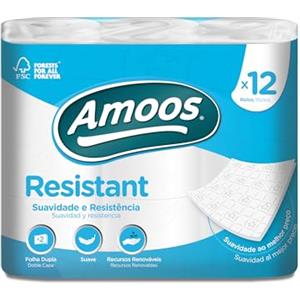 Amoos Carta igienica 2 Strati Resistant 48 Unità 1800 g