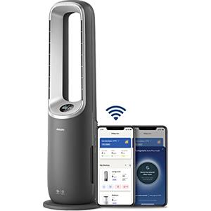 Versuni Philips Air Performer 3in1 Purificatore, ventilatore e riscaldamento - Fino a 70 m². Filtro HEPA. Rimuove odori e il 99,97% delle particelle inquinanti. Display, App e Alexa (AMF870/15)