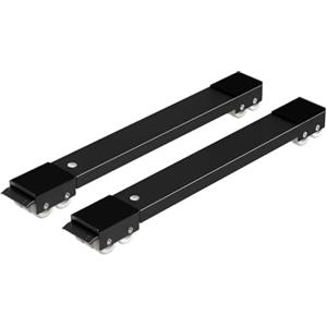 TYGHBNM Staffa for Mobili, Base Robusta for Rulli for Elettrodomestici, Strumento Mobile Con 24 Rulli, Lavatrice E Accessori for La Casa(Black 2pcs)