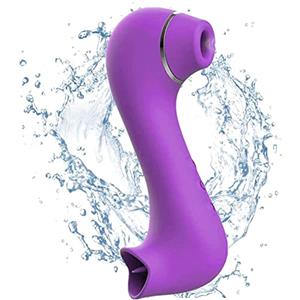 BOWQY Elettrico massaggiatore,ṥucchia e lînguá çlitòrīdè massaggiatoreVîbrātóri Donna Clîtórîdiẹñ, con 10 livelli di massaggio regolabili, adatto per massaggi familiari e da viaggio (Viola2)