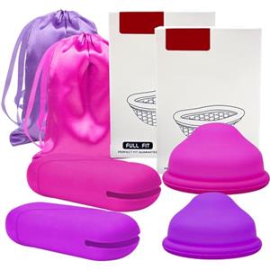 XPJBKC Mestruale Riutilizzabile, 2 Pezzi Coppetta Mestruale Riutilizzabile, Disco Mestruale Morbido a Prova di Perdite, Disco Mestruale Senza BPA, Prodotti Alternativi per Ligiene Femminile