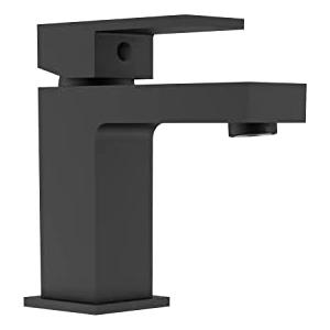 Parama Miscelatore Monocomando per Bagno in Ottone Nero Opaco Design Moderno Modello Grace