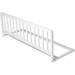 Safetots Sponda in Legno per Letti, Bianca, 38cm di Altezza x 140cm di Larghezza, Sponda Letto per Bambini Sicura, Preassemblata, Installazione Facile