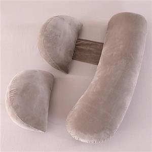 GKXLH Cuscino per gravidanza per dormire, cuscino per gravidanza, supporto per schiena, fianchi e gambe, cuscino premaman in morbido velluto, per donne incinte, rimovibile, regolabile, con federa