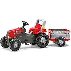 Rolly Toys 800261 - Veicolo a Pedali Junior RT, con Rimorchio Farmtrac