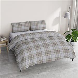 Italian Bed Linen Parure copripiumino ATHENA con sacco e federe stampati, EDI VERDE/BLU, Matrimoniale