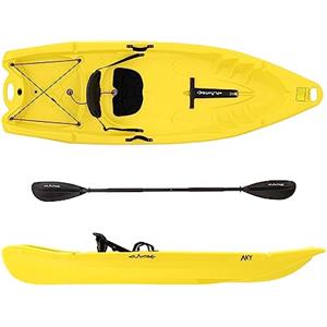 Atlantis AKY Kayak-Canoa, 240 cm, con Pagaia in Alluminio e Schienale Rigido