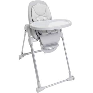 Chicco Polly Armonia Seggiolone Evolutivo Pappa per Bambini da 0 Mesi a 40 kg, Sedia Evolutiva, Seggiolone Reclinabile a Sdraietta con Altezza e Poggiapiedi Regolabili,4 Ruote,Compatto,Grigio Chiaro