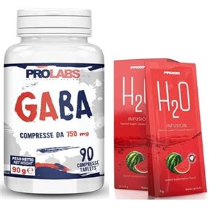 ProLabs Prolàbs Gaba 90 compresse + H2O Prozis - rilassante, anti stress, regolatore naturale del cortisolo