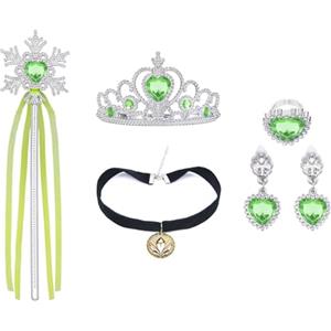 URAQT Accessori Principessa Dress Up, Accessori Costumi da Principessa Set 5 Pezzi, Accessori Abito per Carnival Birthday Party Festa di Halloween, Cosplay