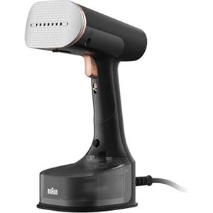 Braun QuickStyle 7 GS7077BK, Stiratore Verticale con Tecnologia Dual FreeGlide 3D e Piastra Riscaldata, con Riscaldamento Rapido, Vapore 35 g/min, Capacità 250 ml, Cavo 3 m, 1600W, Nero