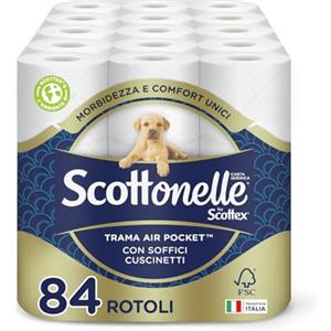 Scottonelle Carta Igienica, Morbida e Resistente, Dermatologicamente testata, 84 Rotoli (6x14)