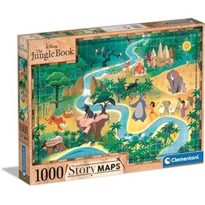 Clementoni- Disney The Jungle Book Collection Book-1000 Puzzle, Orizzontale, Divertimento per Adulti, Made in Italy, Colore 1000 Pezzi-Libro della Giungla, 39816