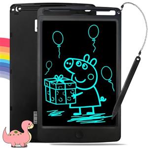 Richgv Tavoletta Grafica, Lavagna Magnetica per Bambini, Portatile Lavagnetta LCD, Lavagnetta Cancellabile Elettronica, Giochi di Viaggio, Regali Natale per Bambini 3 4 5 6 7 Anni (Nero)