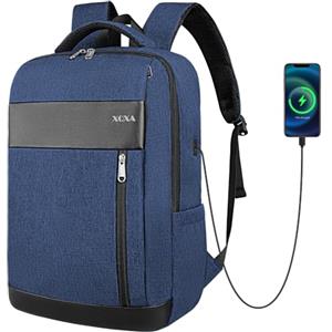 XQXA Zaino PC Portatili,Zaino antifurto Impermeabile Zaino per Laptop con Porta USB,Zaino per Computer Affari da 15.6 Pollici Notebook,Zaino Lavoro Uomo per Scuola Viaggio