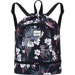 HAWEE Sportivo Zaino con Coulisse Grande Impermeabile Coulisse Borsa da Palestra Coulisse Sacca con Tasca Interna Unisex per Vita Quotidiana Scuola Sport All'aperto Tempo Yoga Libero Spiaggia Nuoto