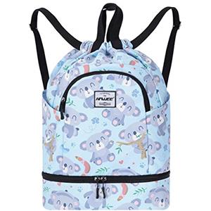 HAWEE Sportivo Zaino con Coulisse Grande Impermeabile Coulisse Borsa da Palestra Coulisse Sacca con Tasca Interna Unisex per Vita Quotidiana Scuola Sport All'aperto Tempo Yoga Libero Spiaggia Nuoto