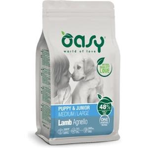 Oasy Cibo Secco Monoproteico per Cuccioli Medium/Large all'Agnello - 12 kg