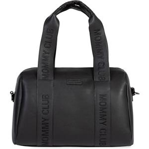 CHILDHOME, Borsa fasciatoio, Mommy Bag, Fasciatoio incluso, Ampio spazio, Attacco per passeggino, Tracolla, Cotone, 22L, Mommy Club Signature, Nero