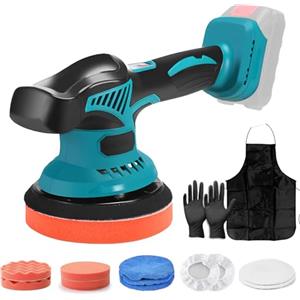 LIROPAU Lucidatrice Auto Cordless, 21V Lucidatrice Auto compatibile M-akita 18 V-21V, 8 velocità variabili 2800-7600 giri/min, Lucidatrice Orbitale Lucidatrice per Auto per Lucidatura e Rimozione dei Graffi