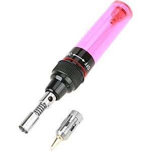 Joyzan Penna Saldatore a Gas Ricaricabile, Cannello Portatile Butano Cordless Mini Pen Tipo Stagno Pistola Torcia Elettrica Riutilizzabile Strumento Riscaldamento per Saldatura Circuiti Scheda Madre(Rosso)