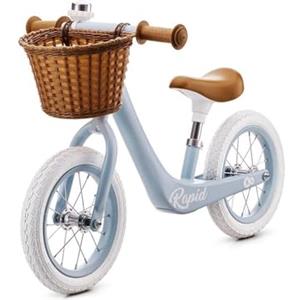 kk Kinderkraft Kinderkraft RAPID Draisienne in metallo, bicicletta senza pedale, bicicletta per bambini da 3 anni a 35 kg, sedile regolabile, stile retrò, colore blu