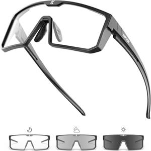 KAPVOE Occhiali Ciclismo Fotocromatici Occhiali da Sole Sportivi MTB Bici da Corsa Uomo Donna Trasparenti Bicicletta K232
