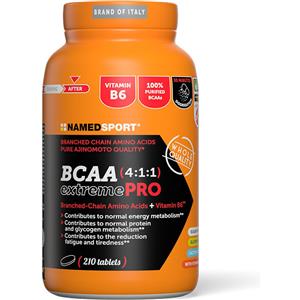 NAMEDSPORT BCAA 4:1:1 ExtremePRO - Integratore di Aminoacidi e Vitamina B6, 210 Compresse, Senza Glutine