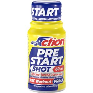 ProAction Pre Start Shot 60 ml - Integratore con Arginina, Ornitina, Ginseng e Guaranà per Energia e Performance Sportiva