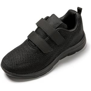 JOMIX Scarpe con Strappo Donna e Uomo Sneakers Casual Sportive da Ginnastica Scarpe da Corsa Tennis Fitness Camminata Passeggio SD8720-2 (Nero, 38)