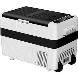 WOLTU Frigorifero Elettrico Portatile, Mini Frigo a Compressore da 40L, Congelatore con Ruote, Maniglia e Porta USB, 12/24V e 100-240V, per Auto, Barca, Camion, Camper, KUE014wsz