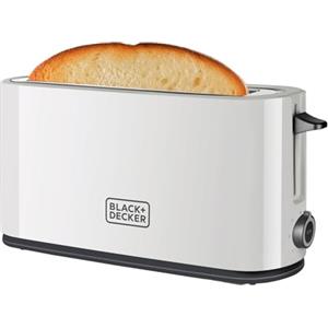 BLACK+DECKER BXTO1001E - Tostapane da 1000W, slot extra large, 7 livelli di doratura, sollevamento extra, funzione stop, alloggiamento cavo, bianco