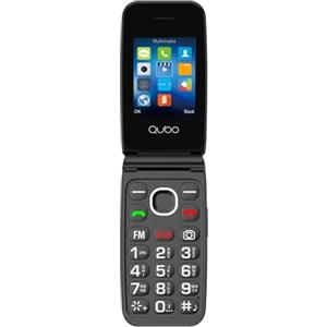 Qubo GSM Telefono Cellulare per Anziani,Flip Telefoni Cellulari Tasti Grandi,Volume alto,Funzione SOS,2.4,Contatti con Immagini,Chiamata Rapida,Cellulare anziani Nero