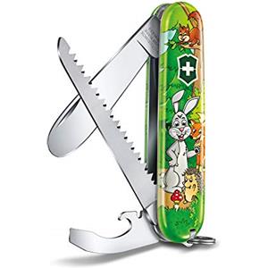 Victorinox, My First Victorinox, Coltellino Svizzero, Originale, Multiuso, Campeggio, 9 Funzioni, Lama, grande with rounded tip, Apriscatole