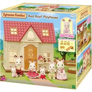 SYLVANIAN FAMILIES Casa dal Tetto Rosso con Bebè Coniglio Cioccolato - Costruisci il tuo villaggio magico