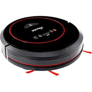 Vileda Robot Aspirapolvere VR 302, Programmabile, Self-Docking, Robot Aspirapolvere per Casa, Automatico, Aspirazione Potente e Silenziosa per Pavimenti e Tappeti, Adatta per Peli d'Animale, Nero