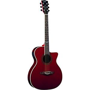 Eko GUITARS - NXT A100CE SEE THROUGH RED, Chitarra Acustica , Fasce Fondo Manico in Mogano, Tastiera in South American Roupanà, Auditorium Cutaway, Colore Rosso