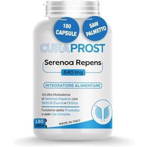 Kamasù 180 capsule Prostata Integratore 3 in 1 con Serenoa Repens o Saw Palmetto .cura la prostata infiammata Uomo elimina minzioni notturne e prostatite uomo