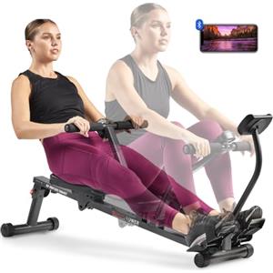 Sunny Health & Fitness Vogatore intelligente, vogatore compatto e regolabile con 12 livelli di resistenza all'allenamento completo del corpo - SF-RW1205SMART