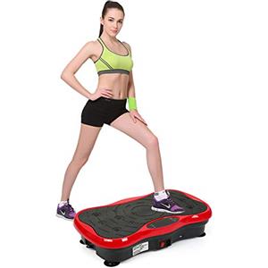 Drumm Pedana Vibrante 200W,Fitness Pedana Vibrante,Vibration Trainer,Pedana dal con bande di resistenza,con Telecomando | Bluetooth | LCD Display,53*32,5*12 cm