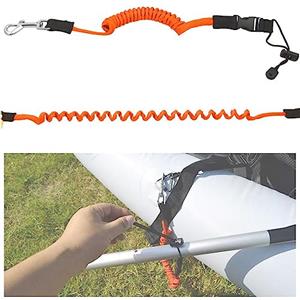 zalati Guinzaglio di sicurezza per kayak, corda elastica con fibbia a scatto e coulisse per canoa, canottaggio, surf, gioco