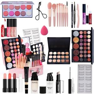 RoseFlower Trousse di Trucchi Set, Set Trucco Professionale Completo, Viaggio Cosmetics Tavolozza Kit per Trucco, Fard e Palette di Ombretti Palette, Set Trucco Iniziale per Donna & Bambina #2