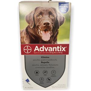 ELANCO ITALIA SpA Advantix Spot-On 4 pipette 4 ml per Cani di Grossa Taglia da 25 kg a 40 kg - Antiparassitario