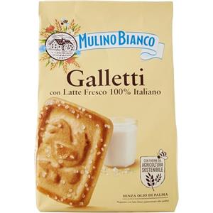 Barilla Mulino Bianco Biscotti Frollini Galletti con Latte Fresco 100% Italiano, 350g