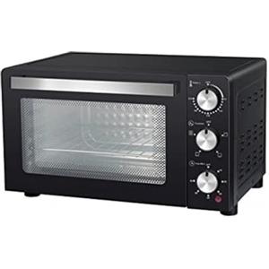 Melchioni Family | Forno Elettrico Ventilato DEVIL, Capacità 23 litri, 3 Modalità di Cottura, Timer da 60 Minuti, 1200W, Doppio Vetro, Luce Interna e Temperatura Fino a 230° C, 46 X 40 X 28 cm