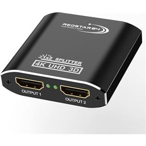 RedStar24 HDMI Splitter 4K@60Hz, 1 In 2 Out Ripartitore HDMI, Sdoppiatore hdmi 1 ingresso 2 uscite, supporta HDCP, 4K, 3D, UHD, 1080P - Compatibile con Xbox, PS4, Roku, Firestick, HDTV e Apple TV