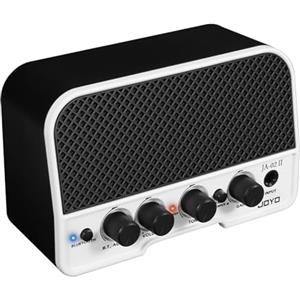 JOYO Mini amplificatore per chitarra 5W Amplificatore per chitarra elettrica Piccolo amplificatore per chitarra con canali Bluetooth Clean e Overdrive Ricaricabile portatile (JA-02 II Nero)