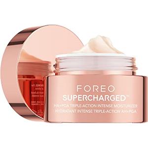 FOREO SUPERCHARGED Crema Viso Idratante HA+PGA - Crema Idratante Viso - Crema Viso Antirughe - Acido Ialuronico Viso e Squalano - Vitamina E - Vegano - Cruelty free e senza glutine - 50 ml